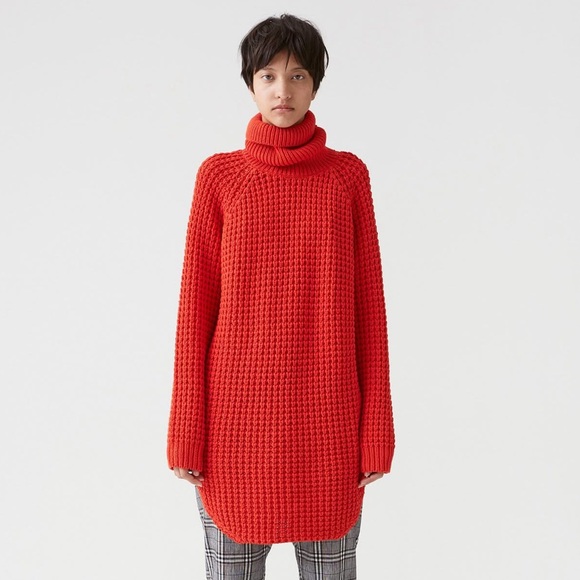 HOPE Stockholm Viral Orange Oversized Cotton Grand Sweater - Medium / Large (40) - Picture 2 of 10